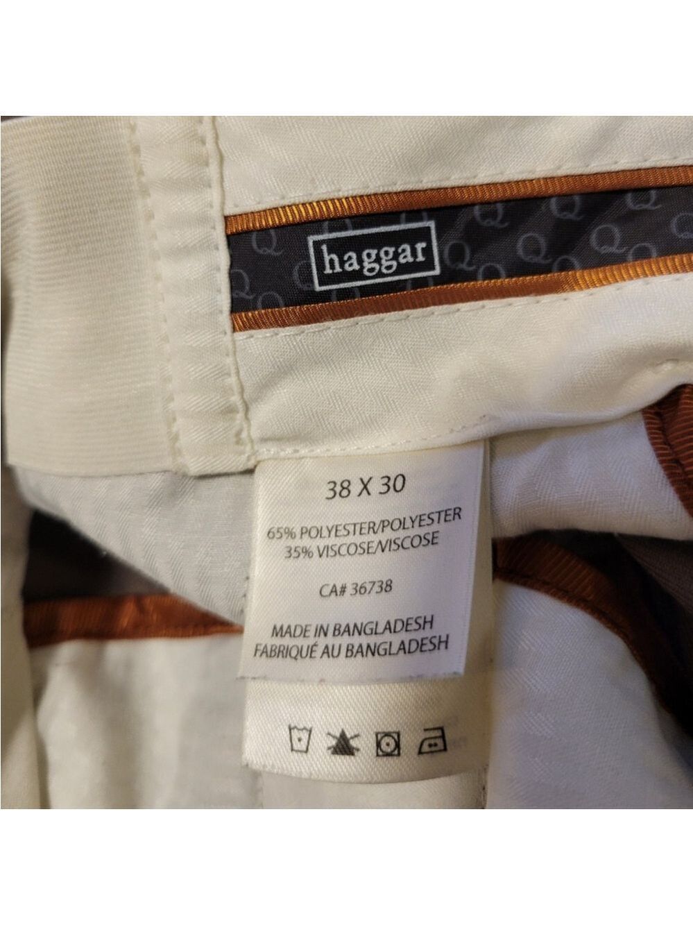 Haggar Khaki Chinos 38x30 Men's - Picture 3 of 5